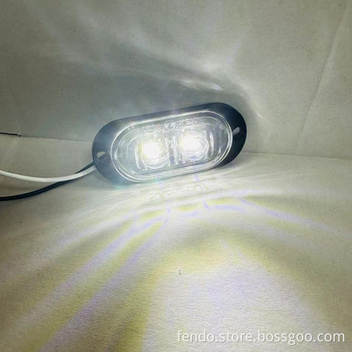 12V 24V LED Side Marker Light - White Red Amber for Truck Trailer